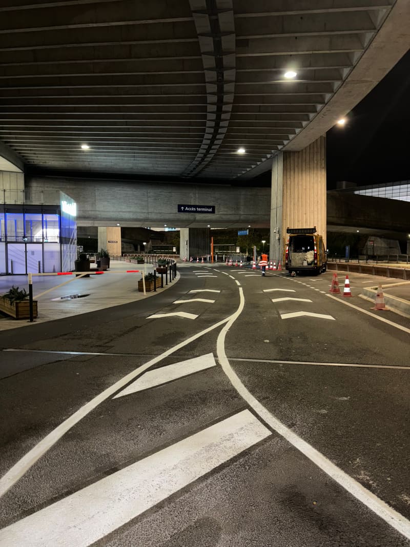 Marquage au sol Terminal 1 CDG